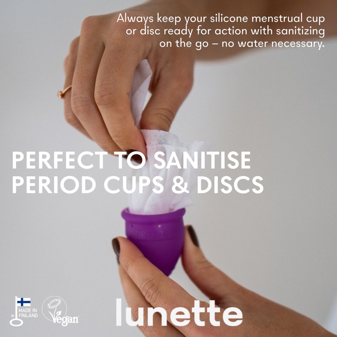 Lunette Cup Wipes 20 pack