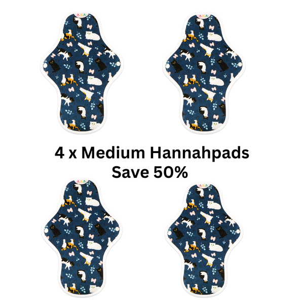4x Hannahpad Medium Pads 27cm/35mL SAVE 50% Value Bundle