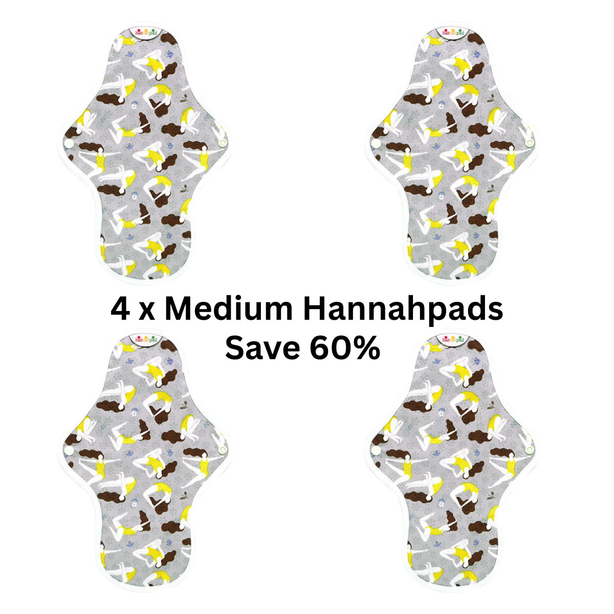 4x Hannahpad Medium Pads 27cm/35mL SAVE 60% Value Bundle
