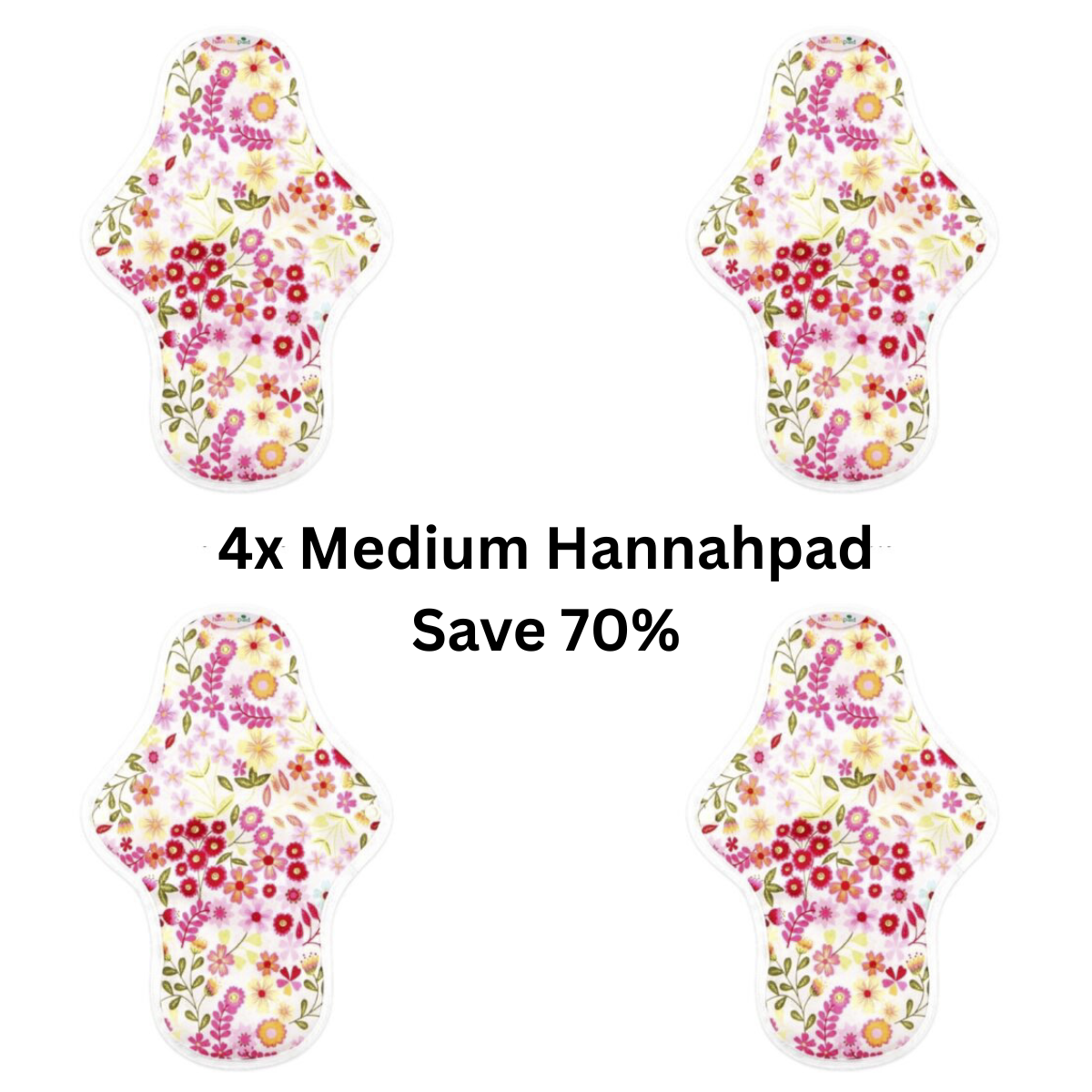 4x Hannahpad Medium Pads 27cm/35mL SAVE 70% Value Bundle
