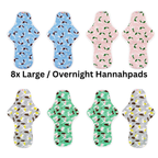 8x Hannahpad Large Pads 33cm/45mL SAVE 70% Value Bundle