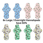 8x Hannahpad Large Pads 33cm/45mL SAVE 50% Value Bundle
