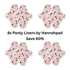 8x Hannahpad PANTY LINERS 21cm/15mL SAVE 60% Value Bundle
