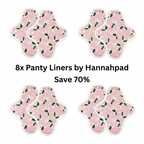 8x Hannahpad PANTY LINERS 21cm/15mL SAVE 70% Value Bundle