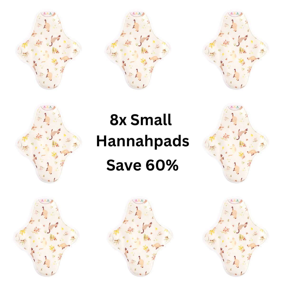 8x Hannahpad SMALL Pads 21cm/25mL SAVE 60% Value Bundle
