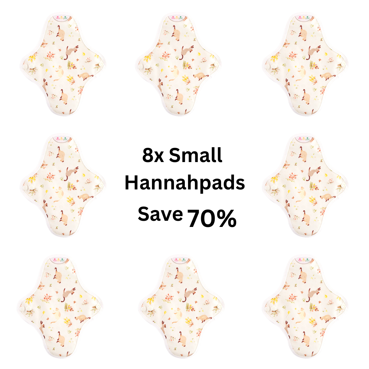 8x Hannahpad SMALL Pads 21cm/25mL SAVE 70% Value Bundle