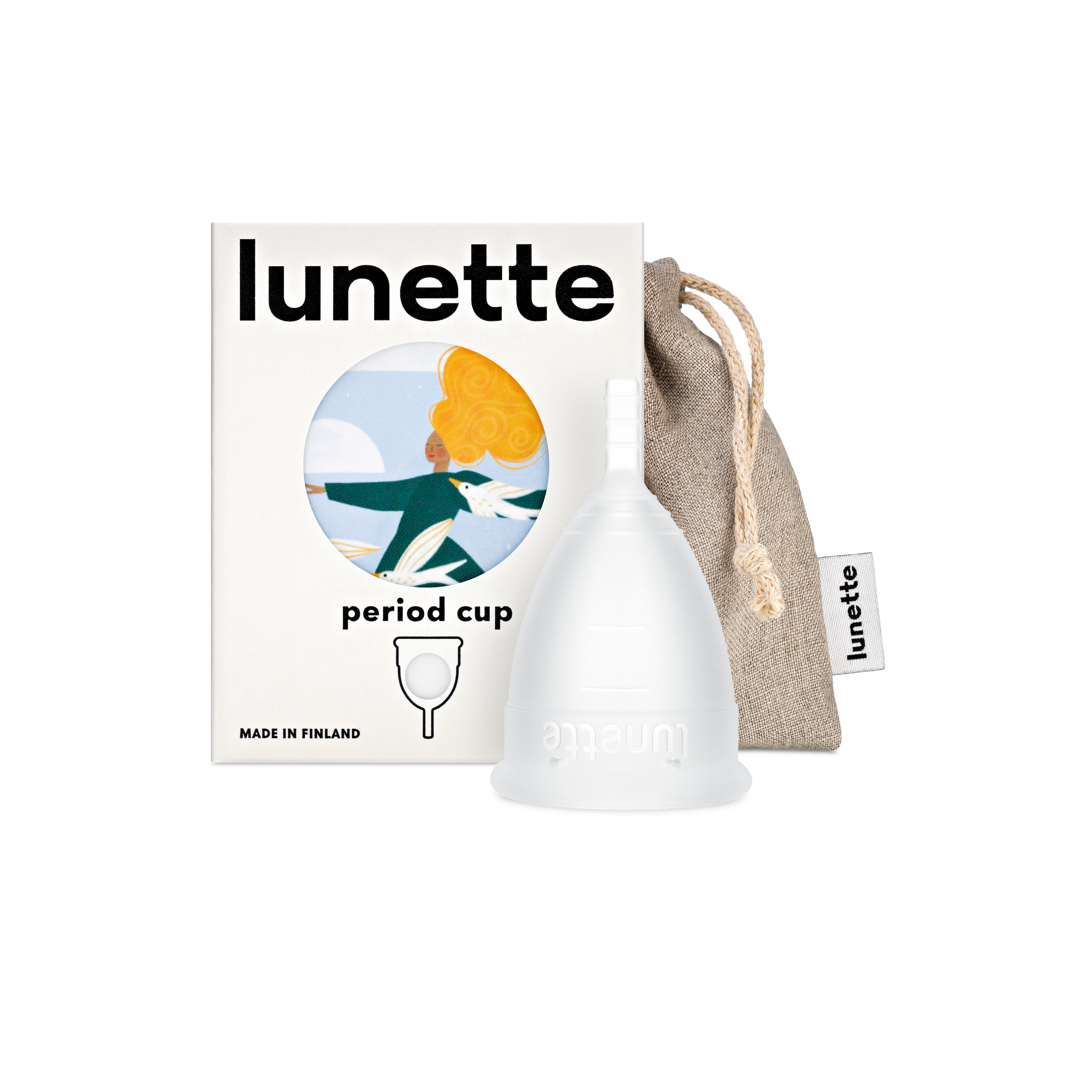 Lunette Period Cup Clear Size 1&2