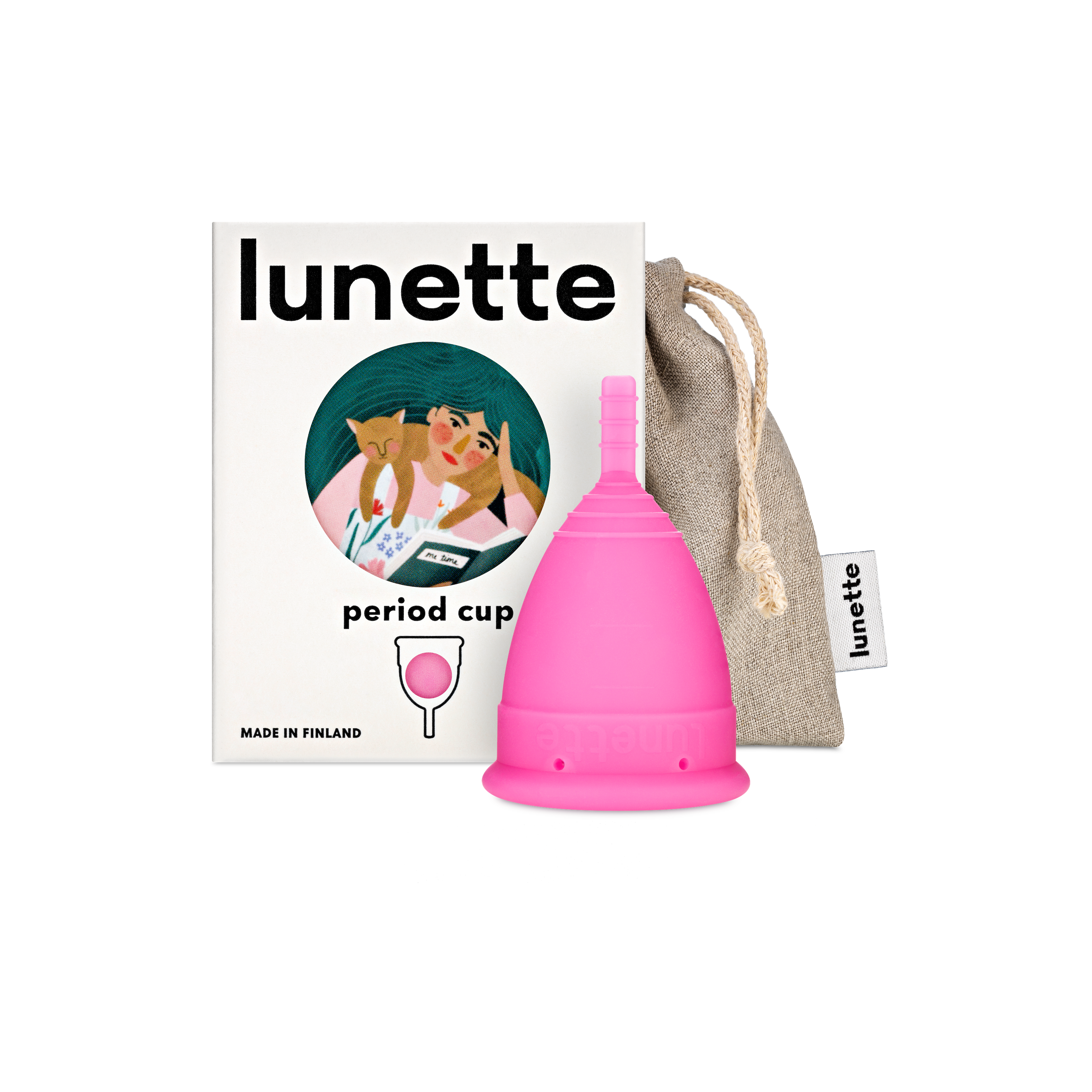 Lunette Period Cup Pink Size 1 & 2
