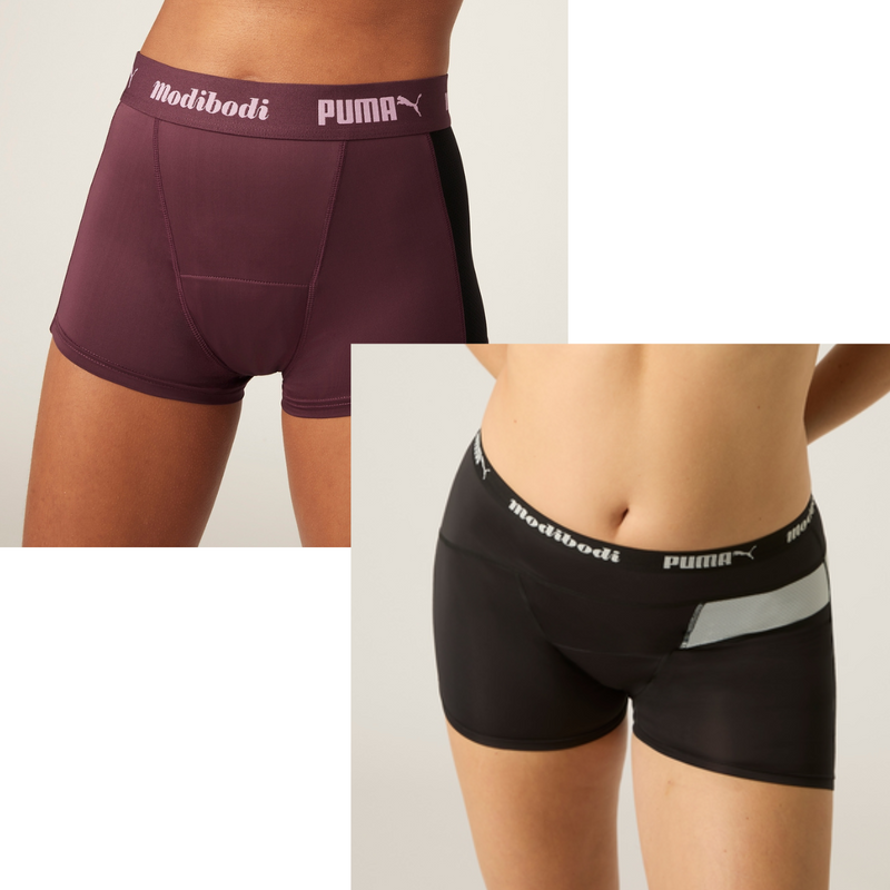 PUMA x Modibodi™ Active Boyshort (Adult sizes 8-20)