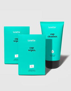 Lunette CupWipe and Cup Cleanser Bundle