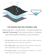 Modibodi™ Period Underpants - Seamfree Bikini or Full Brief (Adult sizes 8-26)